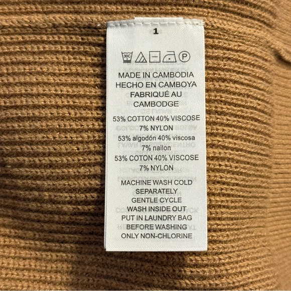 NWT Michael Kors Women’s Classic Cropped Sweater Double Zippers Dark Camel Small - Picture 9 of 14